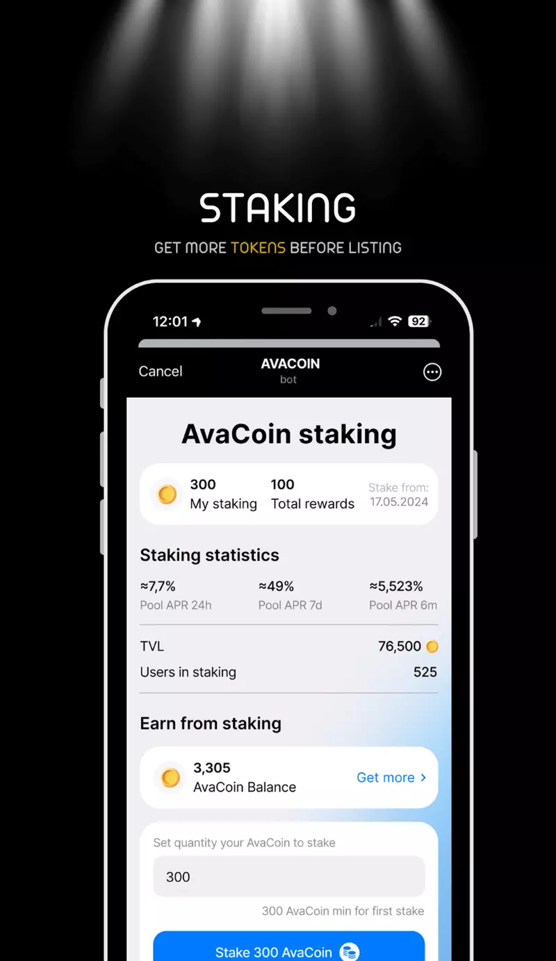 Скриншот игры Avacoin Telegram 2