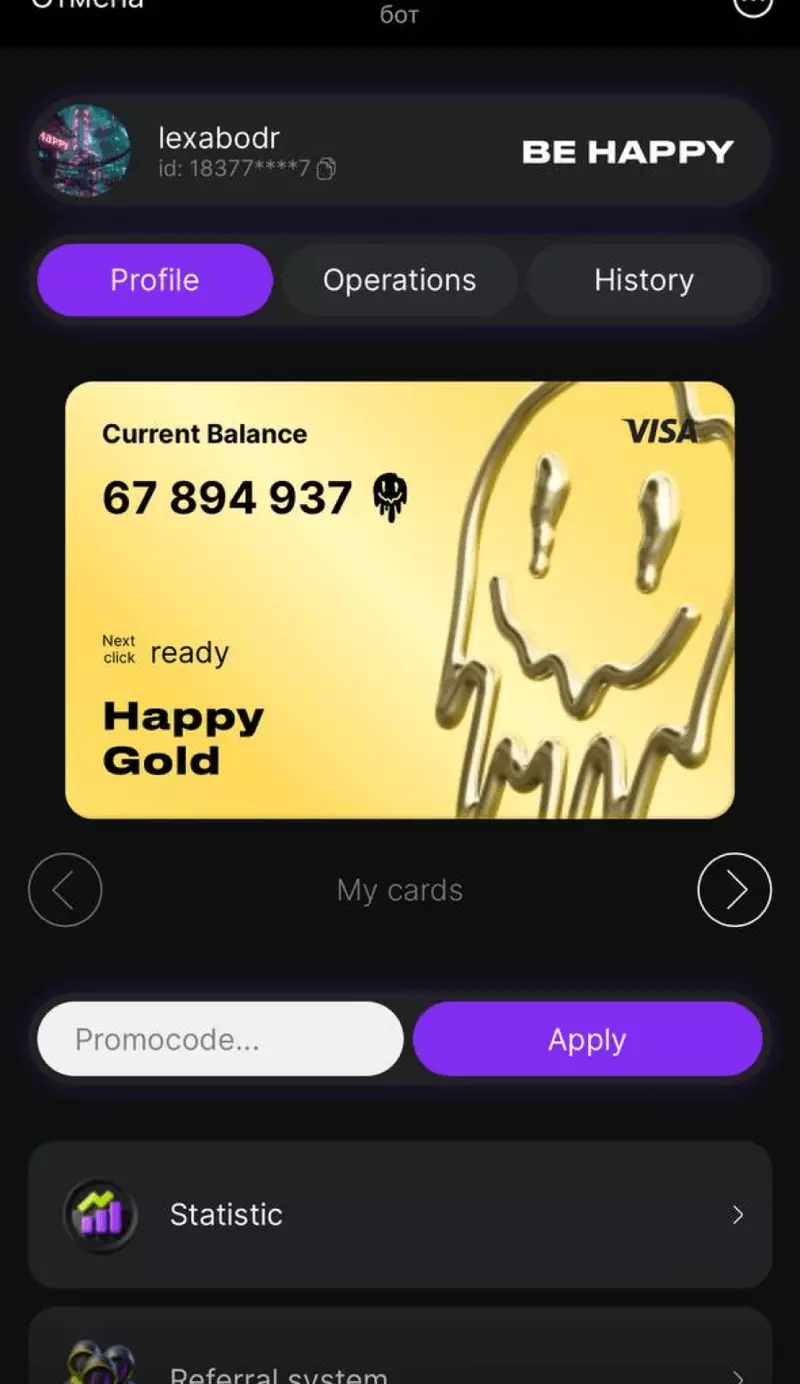 Screenshot Behappy Telegram Game 0