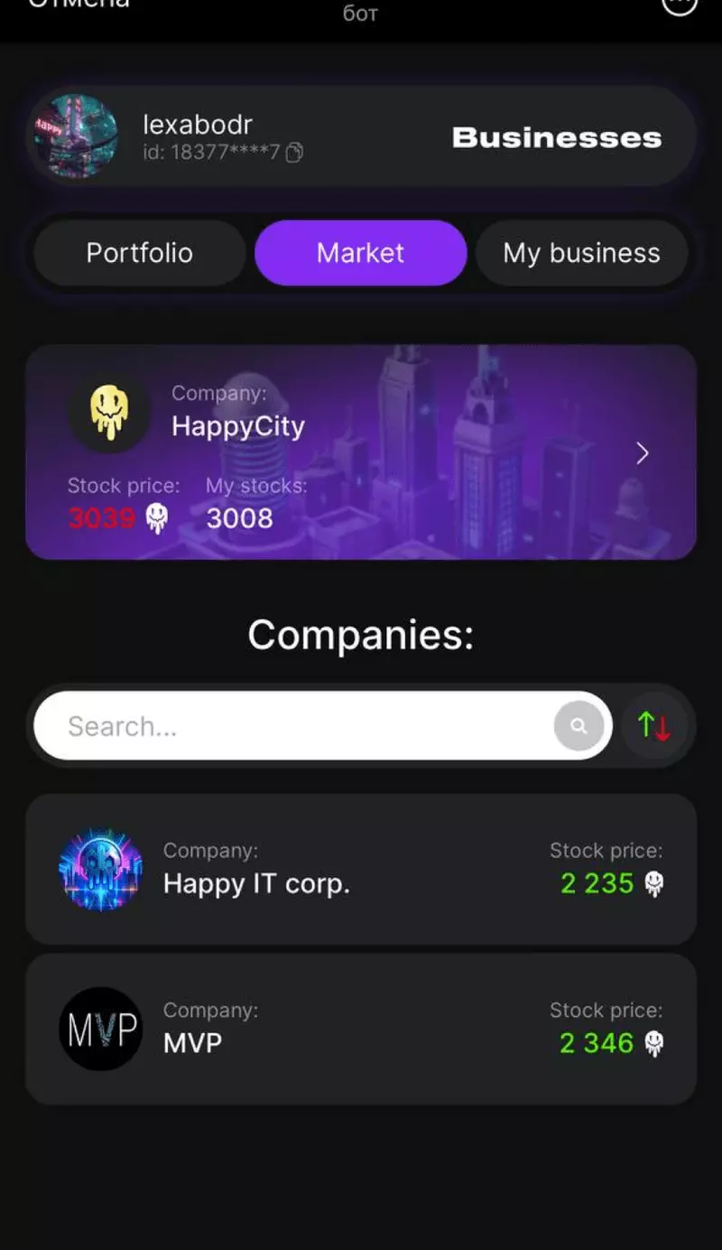 Screenshot Behappy Telegram Game 3