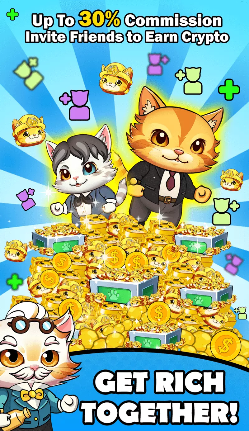 Скриншот игры Cat Gold Miner Telegram 1