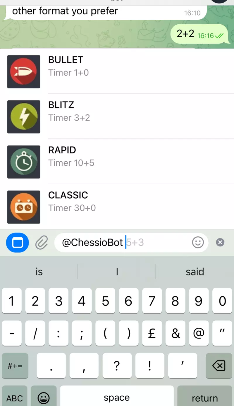 Screenshot Chessio Telegram Game 4