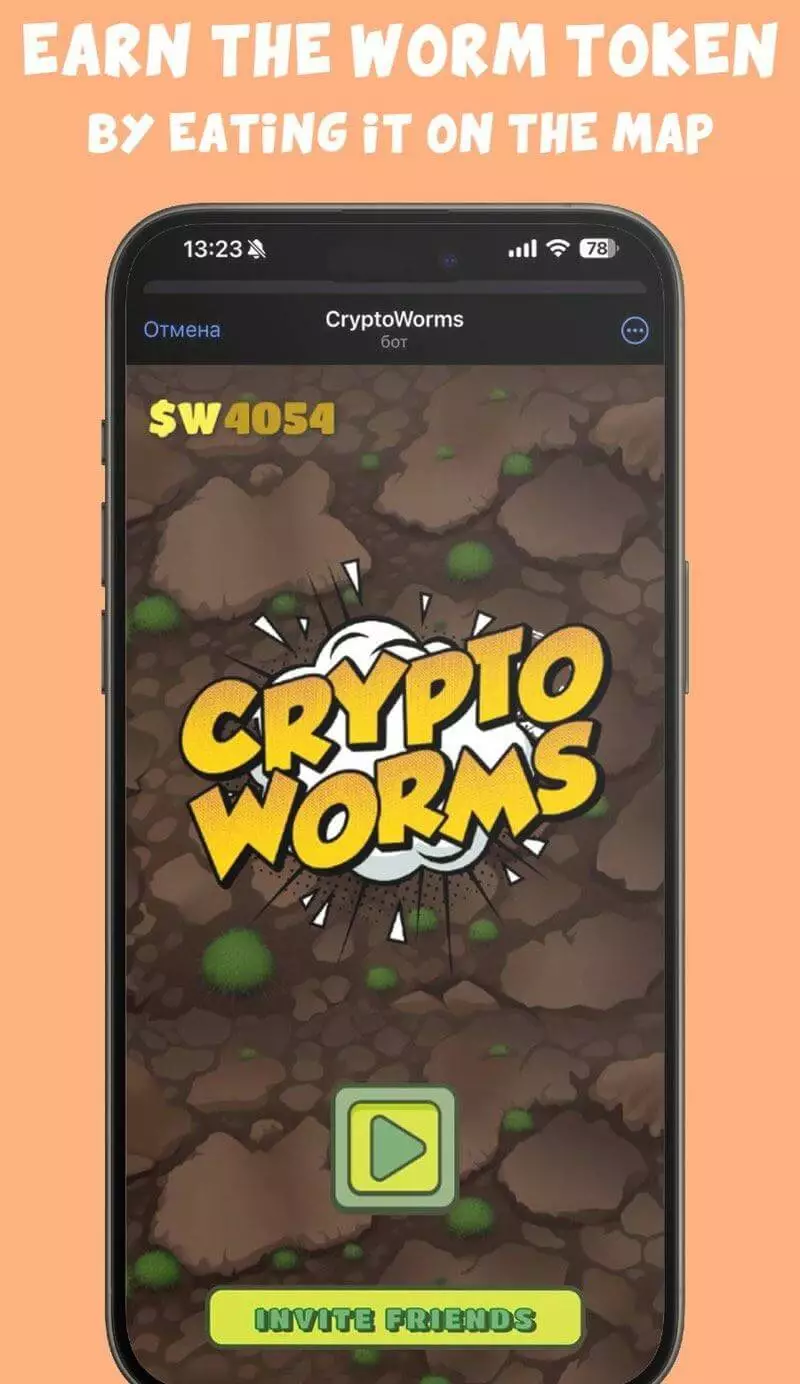 Скриншот игры Cryptoworms Telegram 0