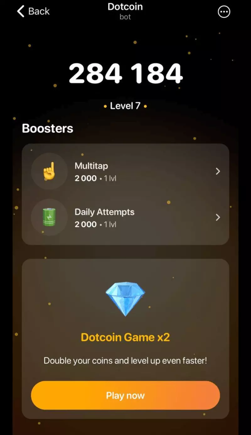 Screenshot Dotcoin Telegram Game 0