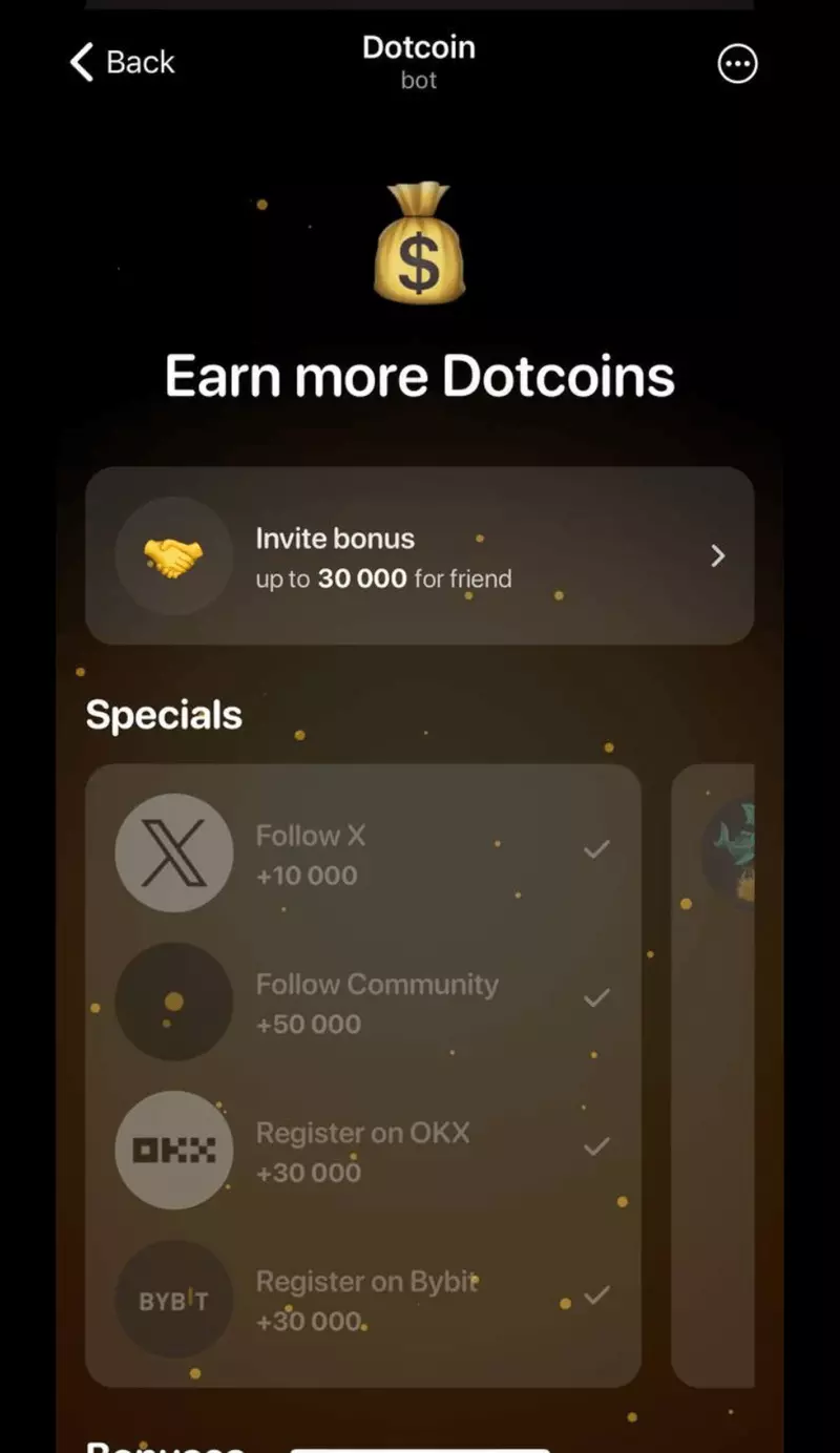 Скриншот игры Dotcoin Telegram 2