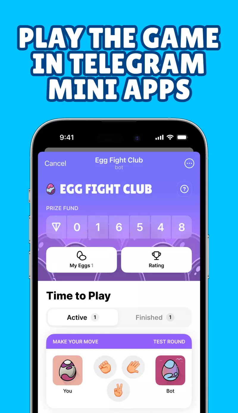 Скриншот игры Egg Fight Club Telegram 1