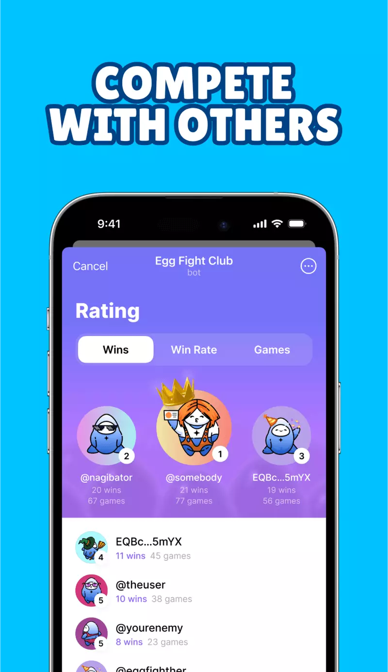 Скриншот игры Egg Fight Club Telegram 2