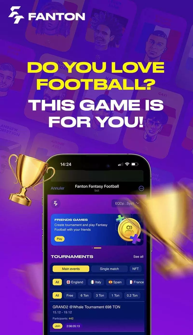 Скриншот Fanton Fantasy Telegram Game 0