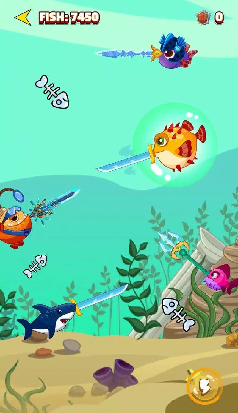 Скриншот игры Fishwar Telegram 1