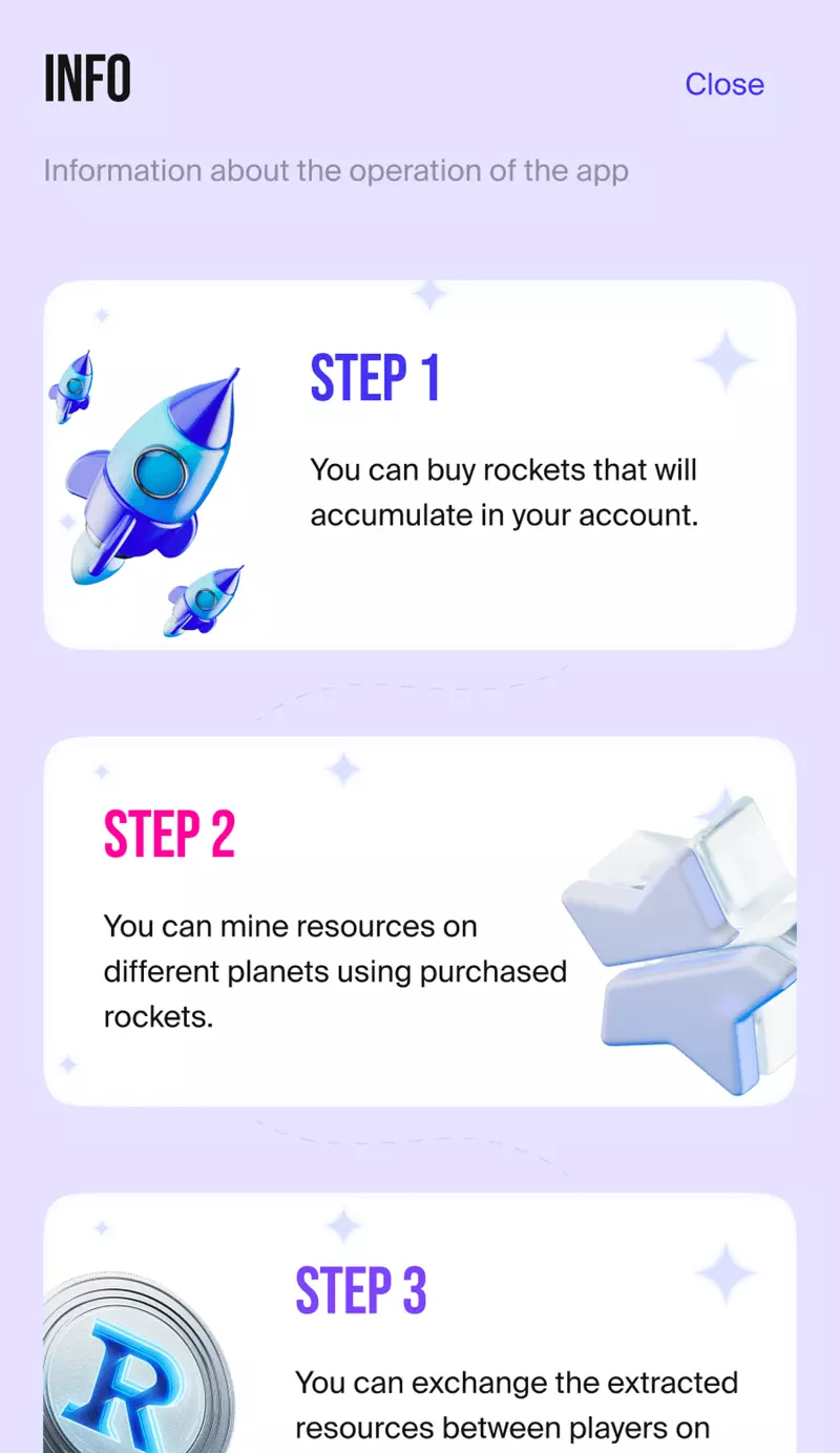 Скриншот Go To Planets Telegram Game 2