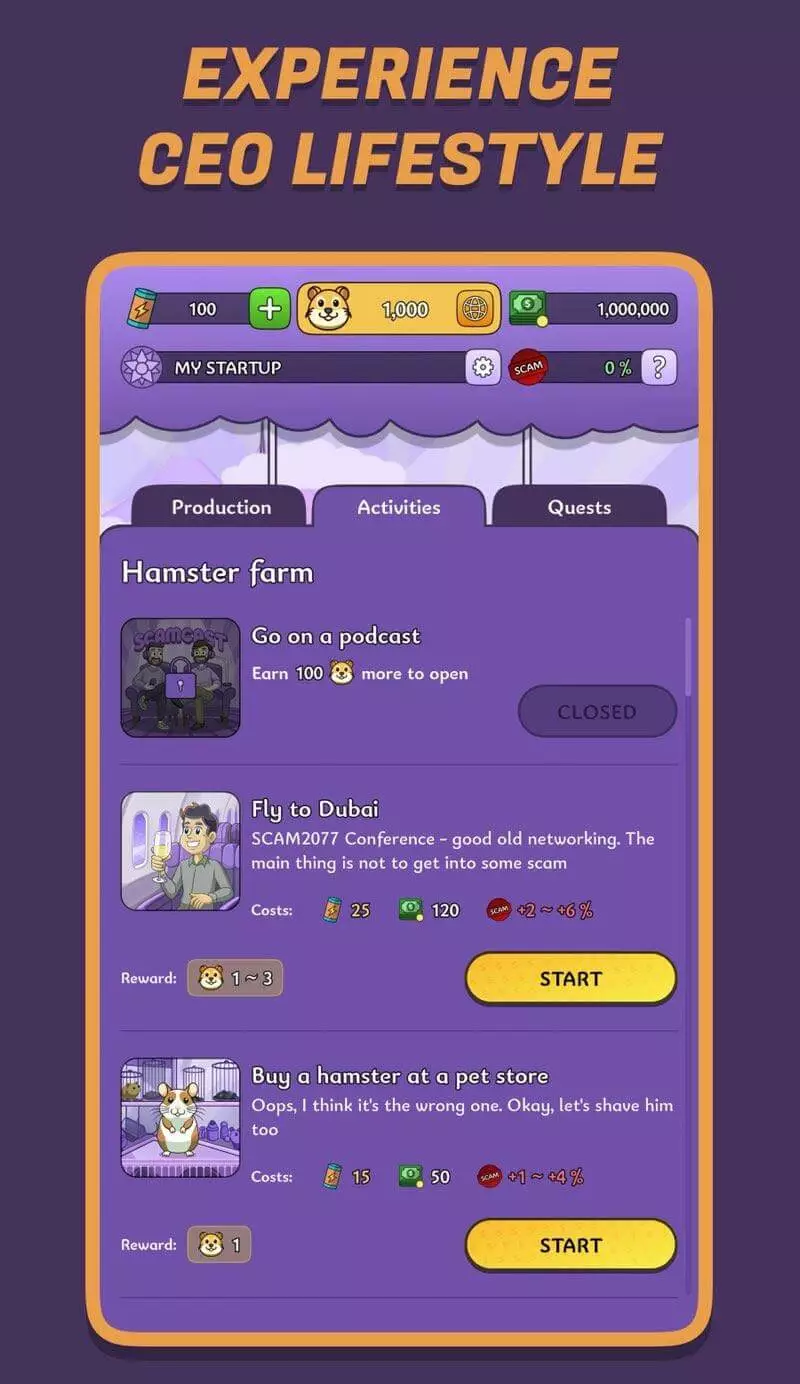 Скриншот игры Hamsterdam Telegram 2