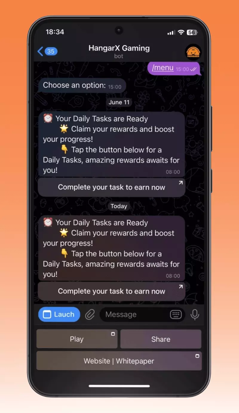 Скриншот игры Hangarx Telegram 3