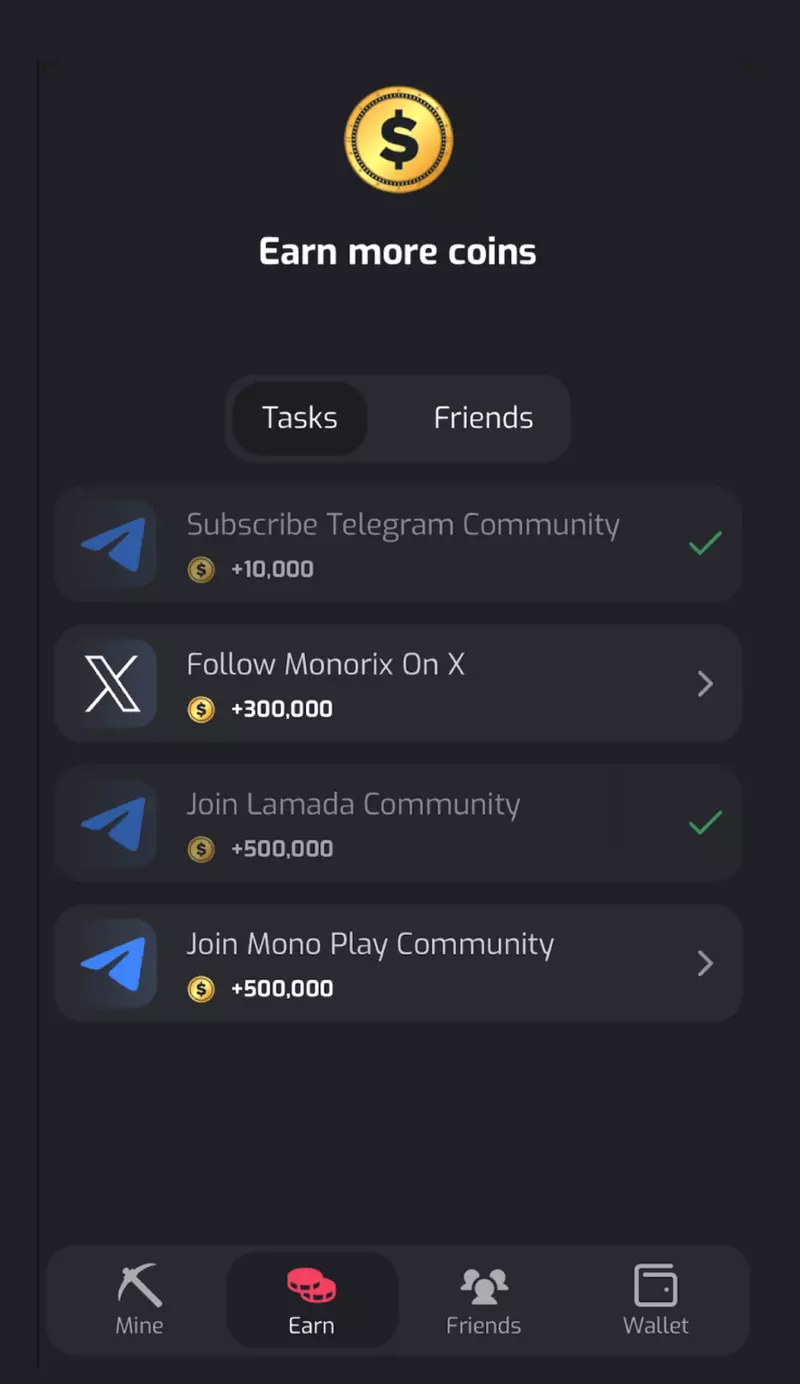 Screenshot Monorix Telegram Game 1