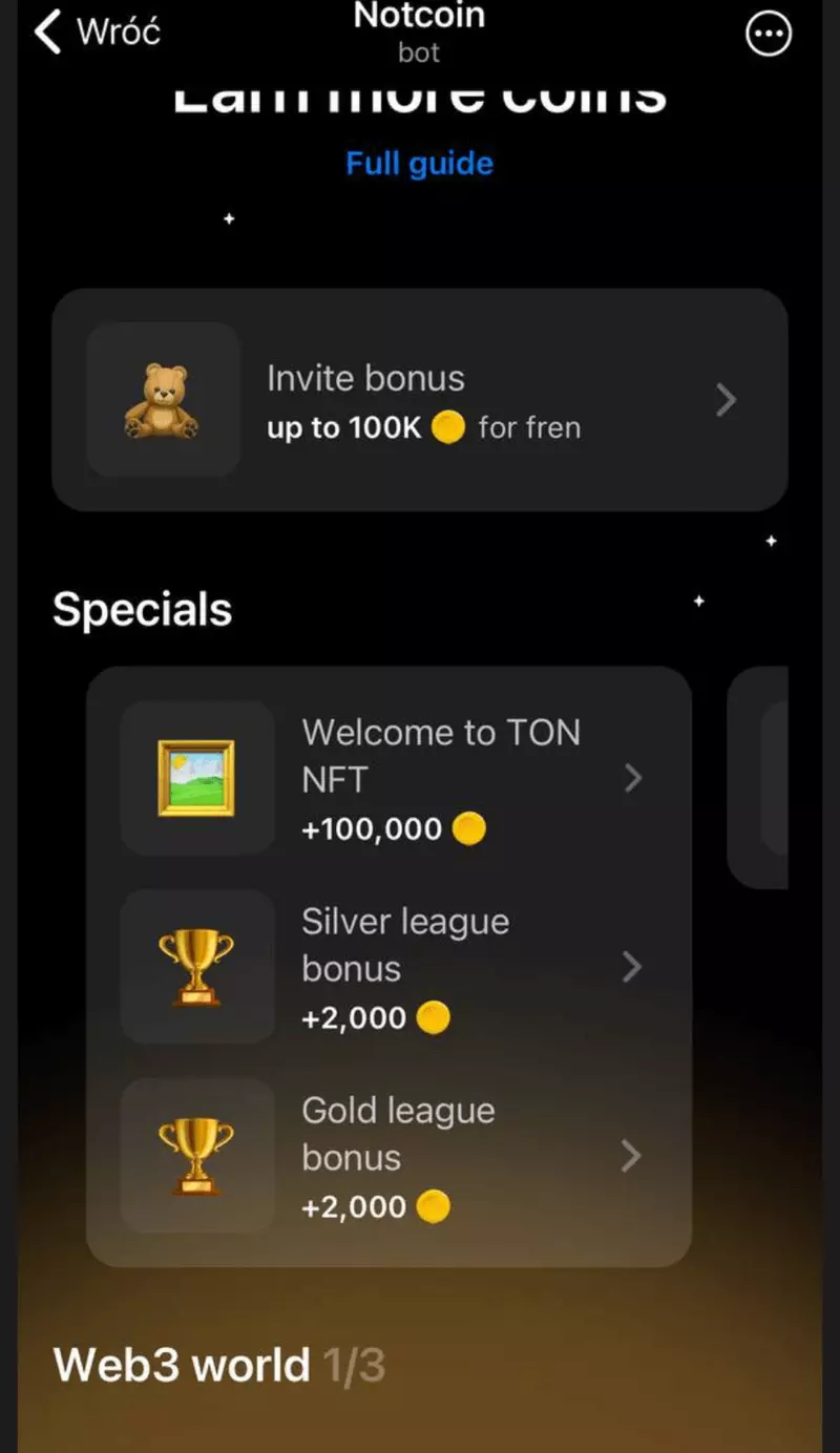 Скриншот Notcoin Telegram Game 2