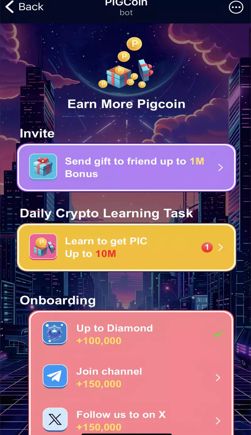 Screenshot Pigcoin Telegram Game 4