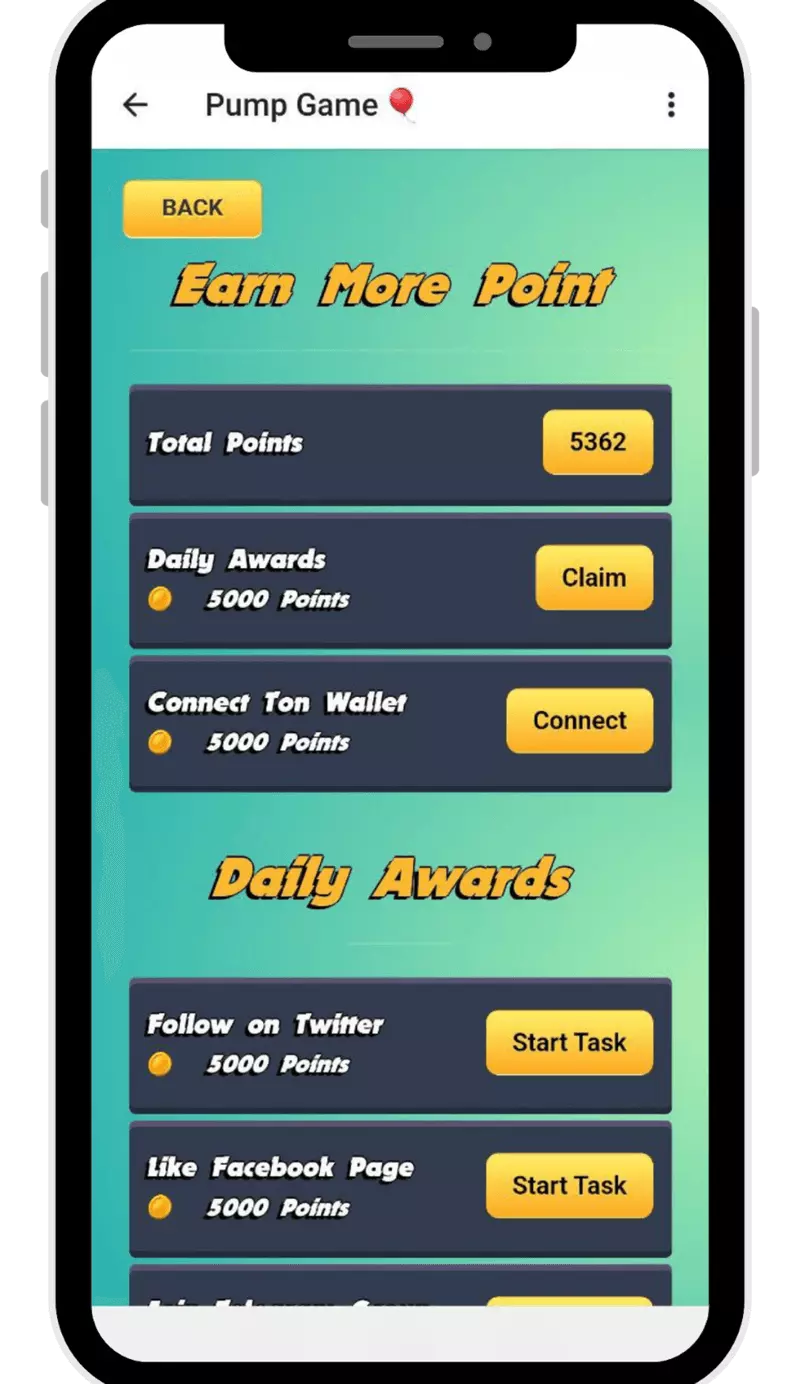 Скриншот игры Pump Game Telegram Game 2