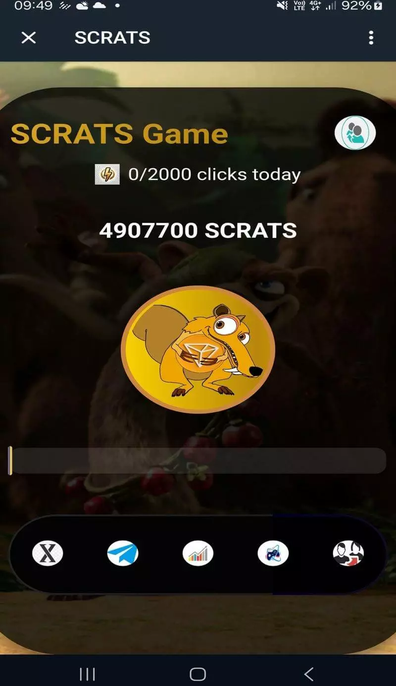 Screenshot Scrats Telegram Game 0