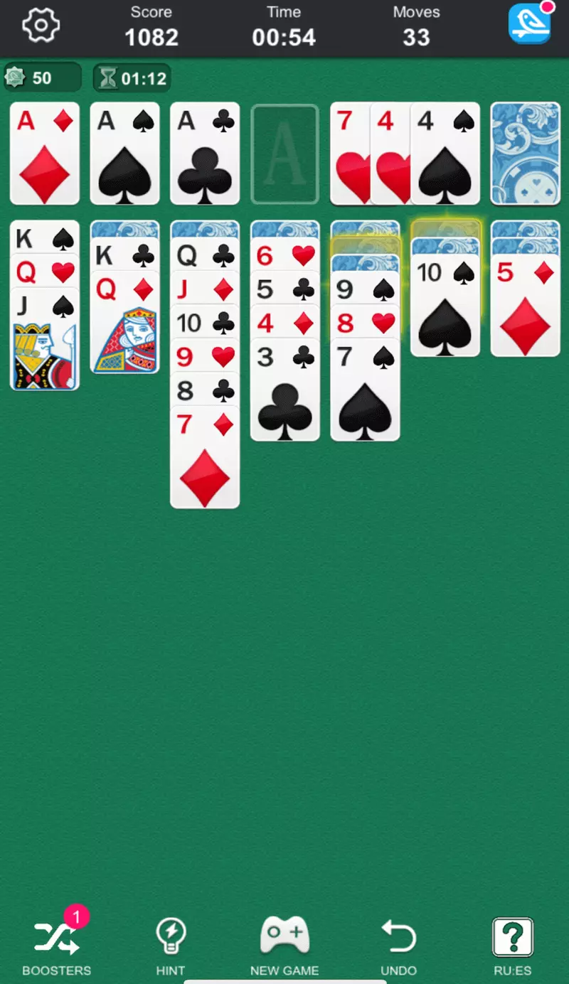 Скриншот игры Solitaire Suzume Telegram 1