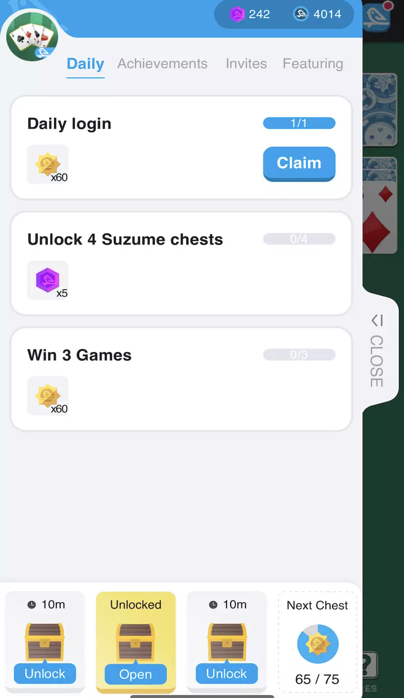 Screenshot Solitaire Suzume Telegram Game 2