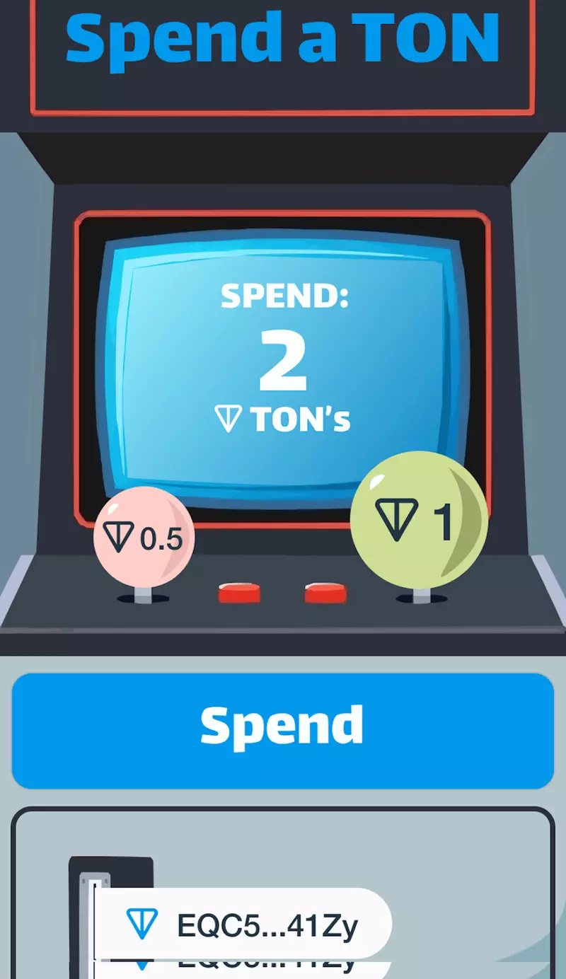 Скриншот игры Spend A Ton Telegram 2