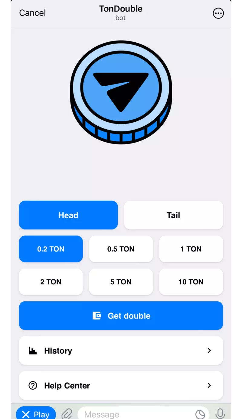 Screenshot Ton Double Telegram Game 0