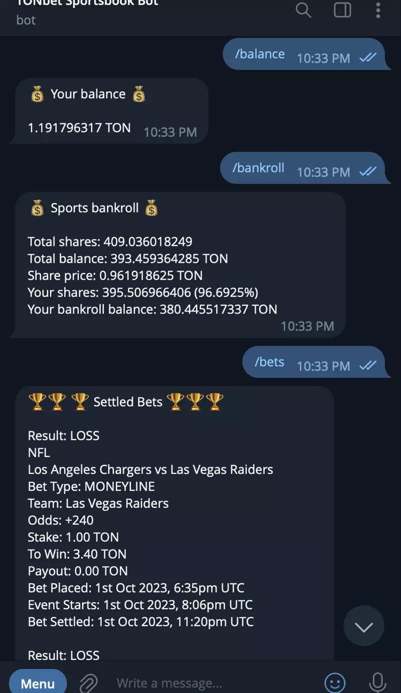 Скриншот Tonbet Sportsbook Telegram Игра 1