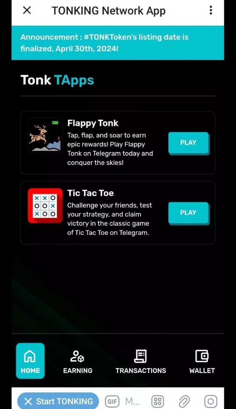 Screenshot Tonking Network Telegram Game 0