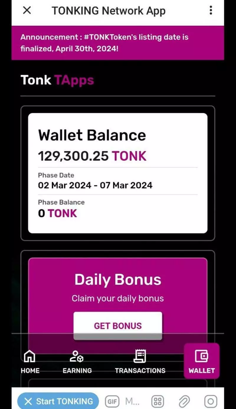 Скриншот Tonking Network Telegram Game 3