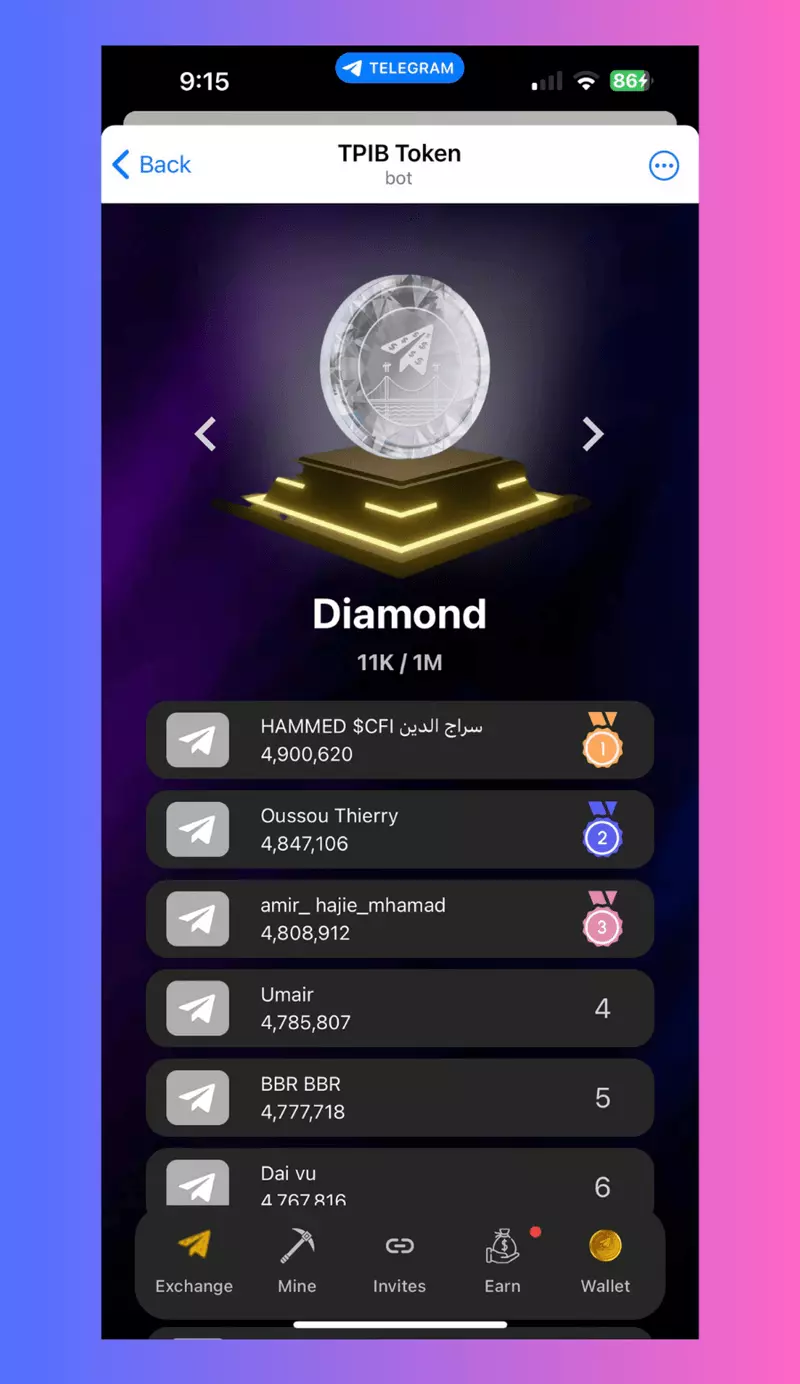 Screenshot Tpib Token Telegram Game 1