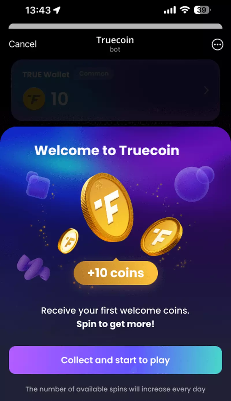 Screenshot Truecoin Telegram Game 0