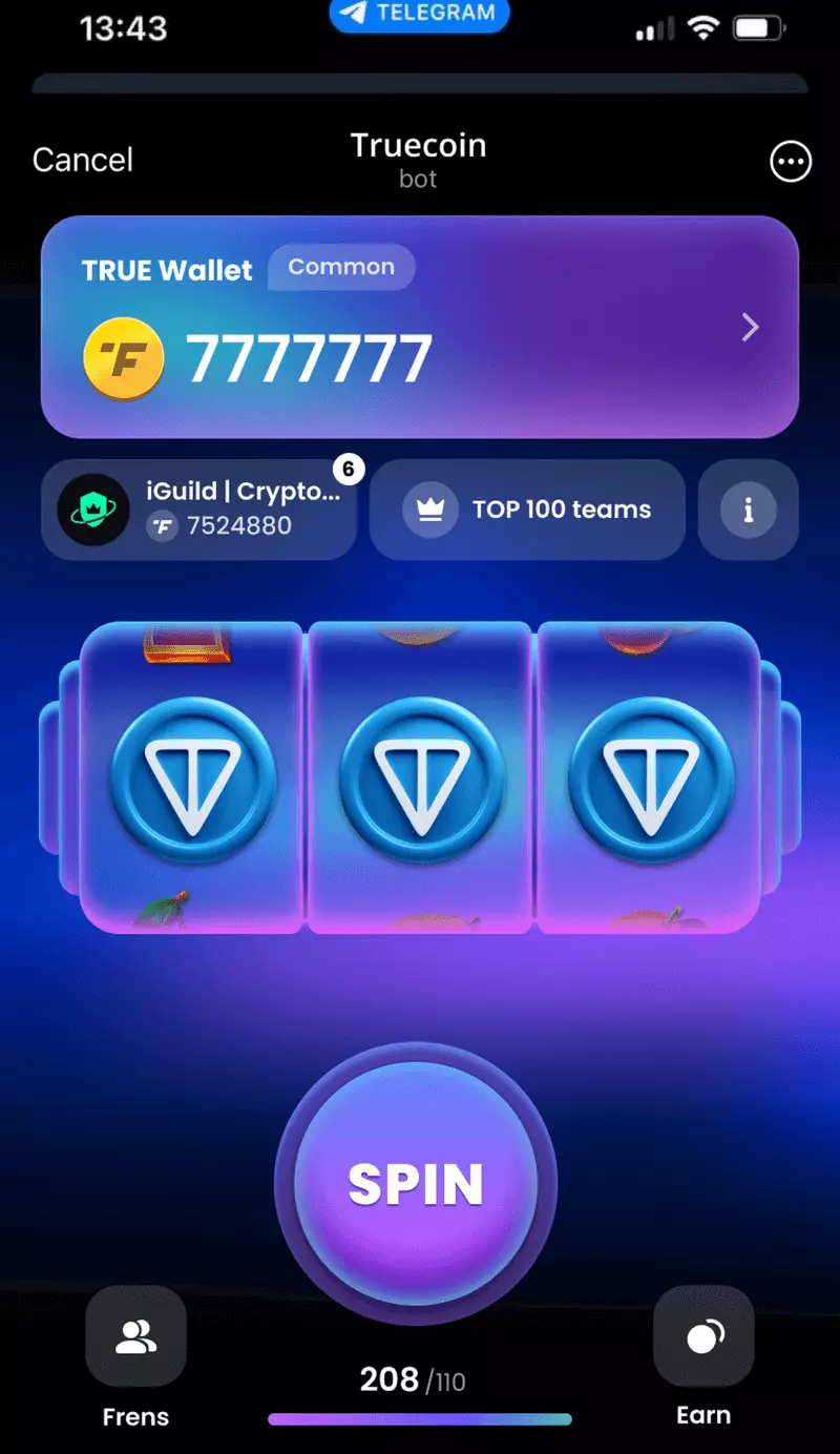 Screenshot Truecoin Telegram Game 2